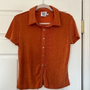 Princess Polly Vibrant Orange Shirt